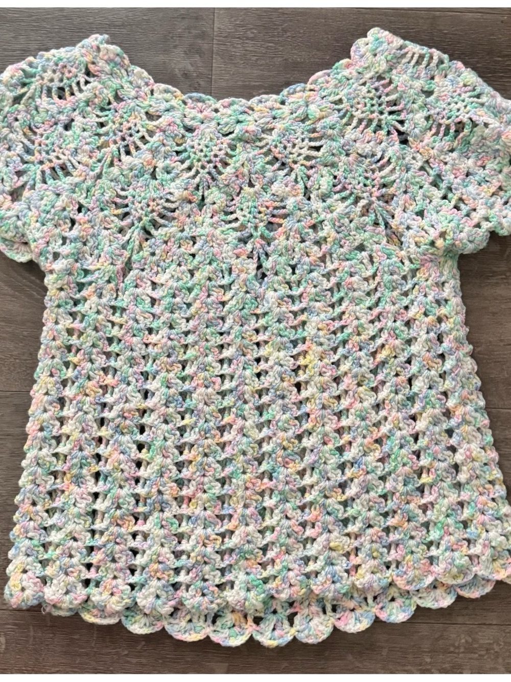 Vintage Handmade Pastel Crochet Top - Picture 5 of 7